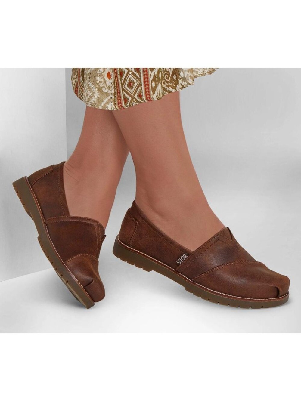 SKECHERS Women's BOBS Chill Lugs Urban Spell Size 8.5 in Brown